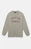 Fear of God Essentials Dark Heather Oatmeal Long Sleeve T-Shirt