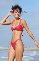 PacSun Red Olivia High Cut Bikini Bottom