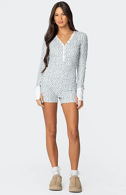 Edikted Meadow Printed Waffle Romper