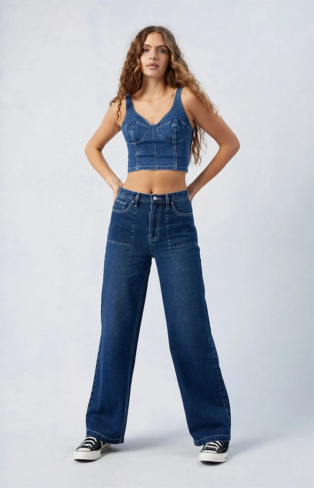 PacSun Dark Indigo Cali Boyfriend Jeans