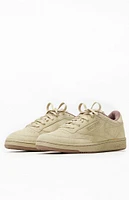 Reebok Beige Club C 85 Smooth Suede Shoes