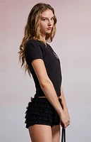 Third Charm Butterfly Patch Skimmer T-Shirt