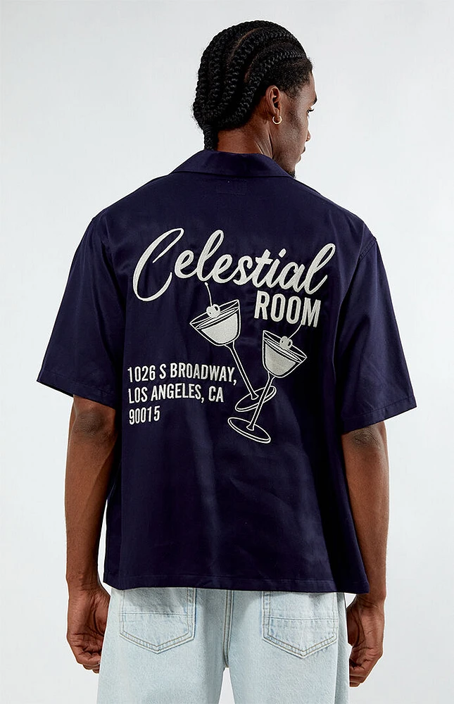 PacSun Tencel Embroidered Oversized Camp Shirt