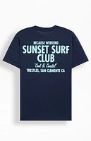 Because Weekend Sunset Surf Club T-Shirt