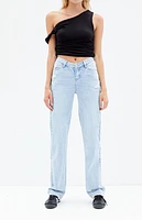 Pacsun Light Indigo V-Dip '90s Boyfriend Jeans
