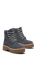 Timberland Women's Dark Blue Nubuck Stone Street 6inch Lace-Up Waterproof Boots