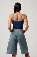 Pacsun Light Indigo Star Seam Extreme Denim Jorts