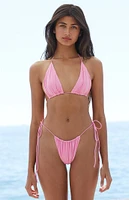 Riot Swim Pink Bixi Tie Side Bikini Bottom