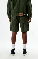 Obey Striped Baggy Denim Shorts