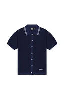 WeSC America Inc Dark Blue Polo Collar Cardigan Shirt