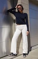 John Galt Navy Bell Sleeve Sweater