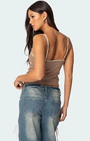 Edikted Elin Lace Trim Tank Top