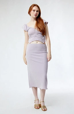 CIRCUS NY Ayra Lavender Frost Midi Skirt