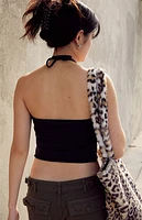 John Galt Black Halter Top