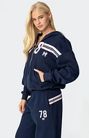 Edikted 78 Bow Zip Up Hoodie