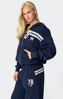 Edikted 78 Bow Zip Up Hoodie