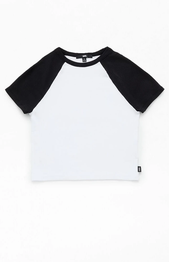 Vans Kids White & Black Clare Raglan T-Shirt