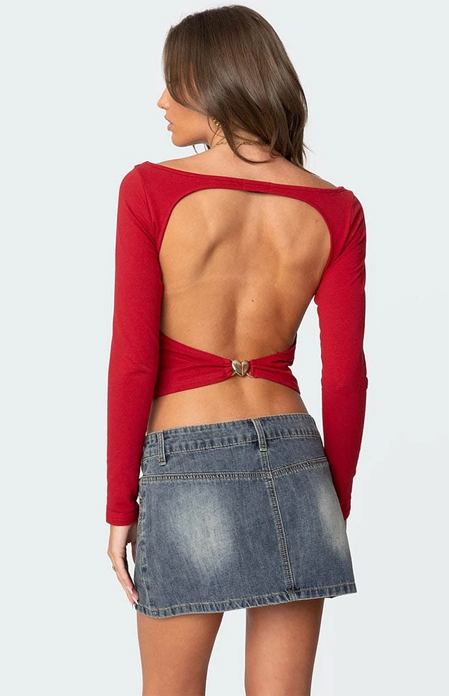 Edikted Valentine Open Back Top