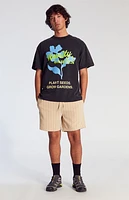 Pacsun Tan Striped Volley Shorts