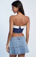 LA Hearts Fold-Over Menswear Tube Top