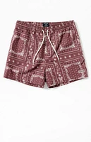 PacSun Recycled Bandana Block 4.5" Swim Trunks