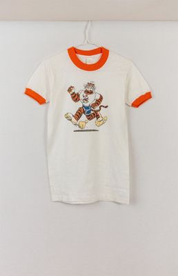 Upcycled Tiger Ringer T-Shirt