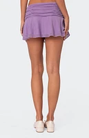 Edikted Rebecca Ruched Mesh Mini Skirt