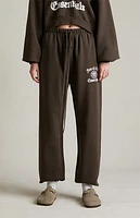 Fear of God Essentials Women's Brown Heavy Fleece Sweatpants
