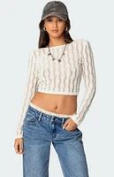 Edikted Twisted Back Textured Knit Top