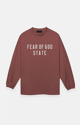 Fear of God Essentials Crimson Heavy Long Sleeve T-Shirt