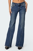 Edikted Colton Boot Cut Low Rise Jeans