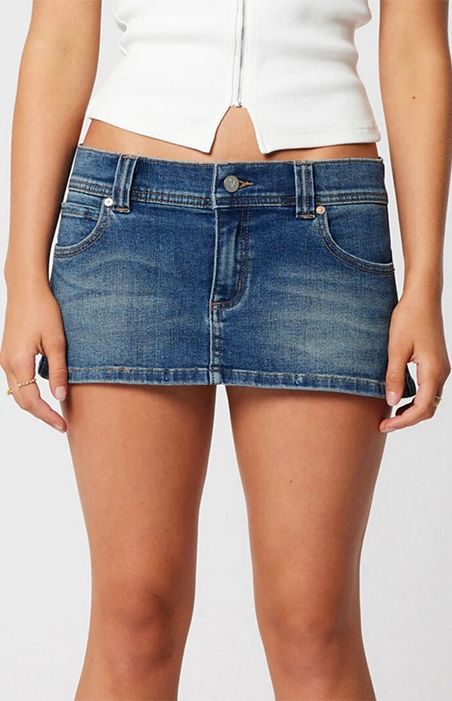 ABRAND Petra 00 Super Low Denim Mini Skirt