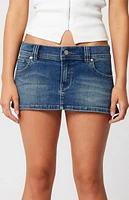 ABRAND Petra 00 Super Low Denim Mini Skirt