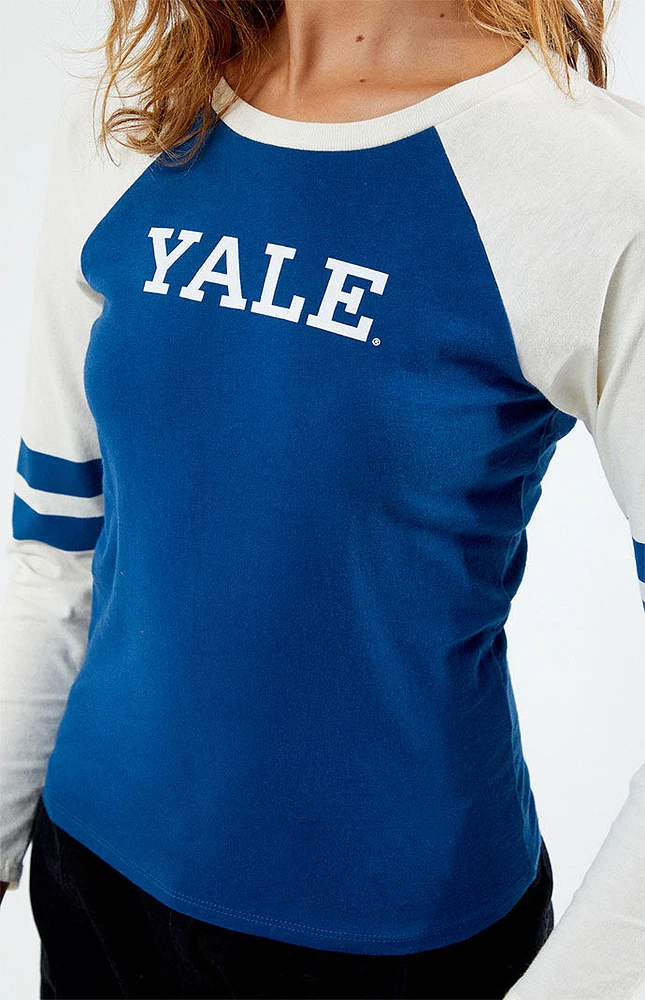 YALE Striped Raglan Long Sleeve T-Shirt