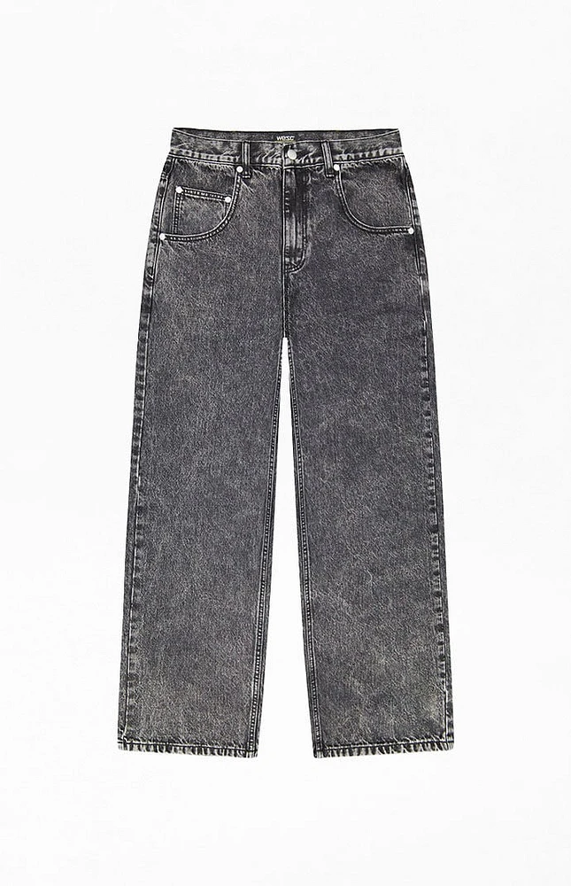 WeSC America Inc Acid Wash Jay Wide Leg Jeans