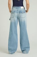 Pacsun Casey Light Indigo Carpenter Low Rise Baggy Jeans