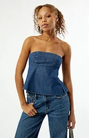 Your Favorite Strapless Denim Tie Back Tube Top