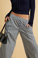 Beverly and Beck Blue Plaid Boxer Pajama Pants