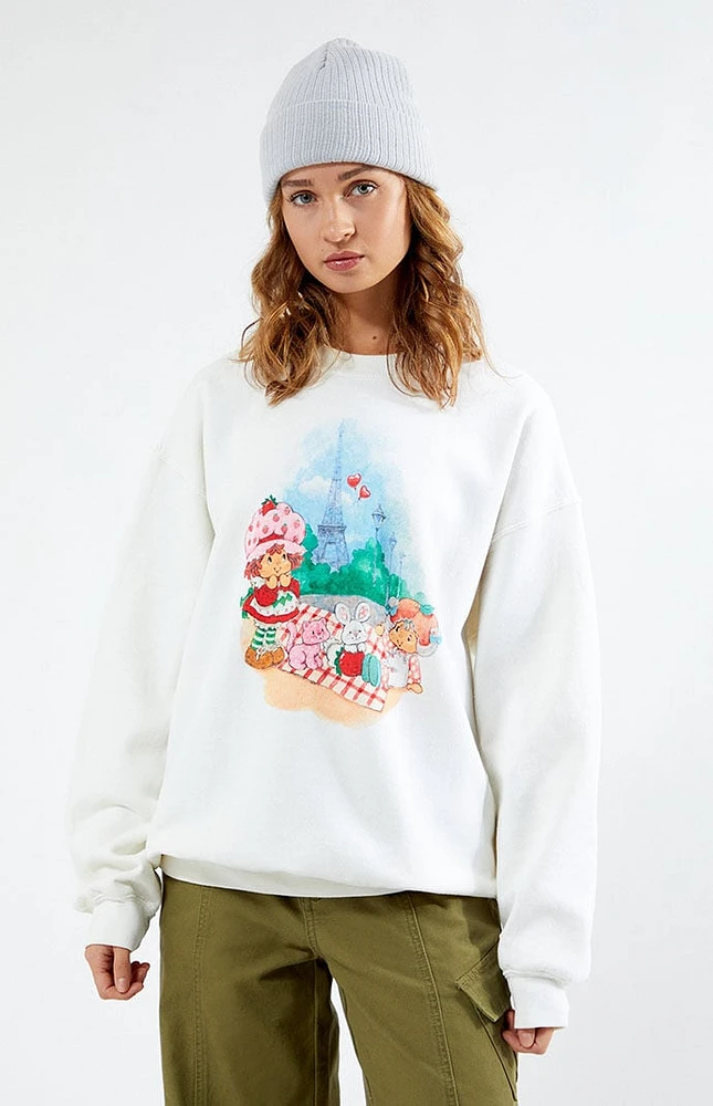 Strawberry Shortcake Eiffel Tower Picnic Crew Neck Sweatshirt