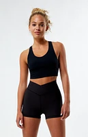 PAC 1980 Active Billie Ribbed High Waisted Grip Biker Shorts