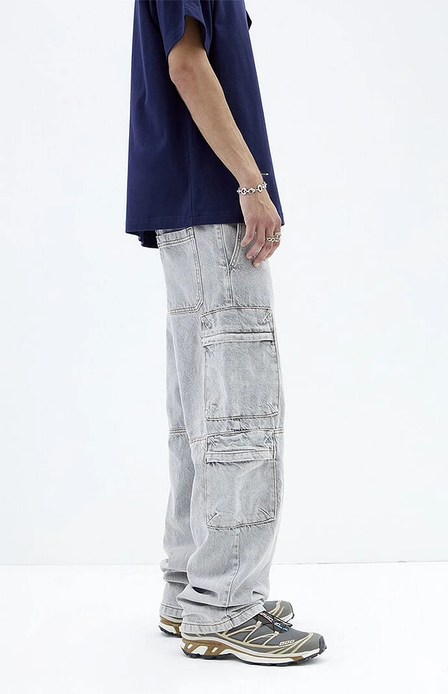 PacSun Gray Baggy Cargo Jeans