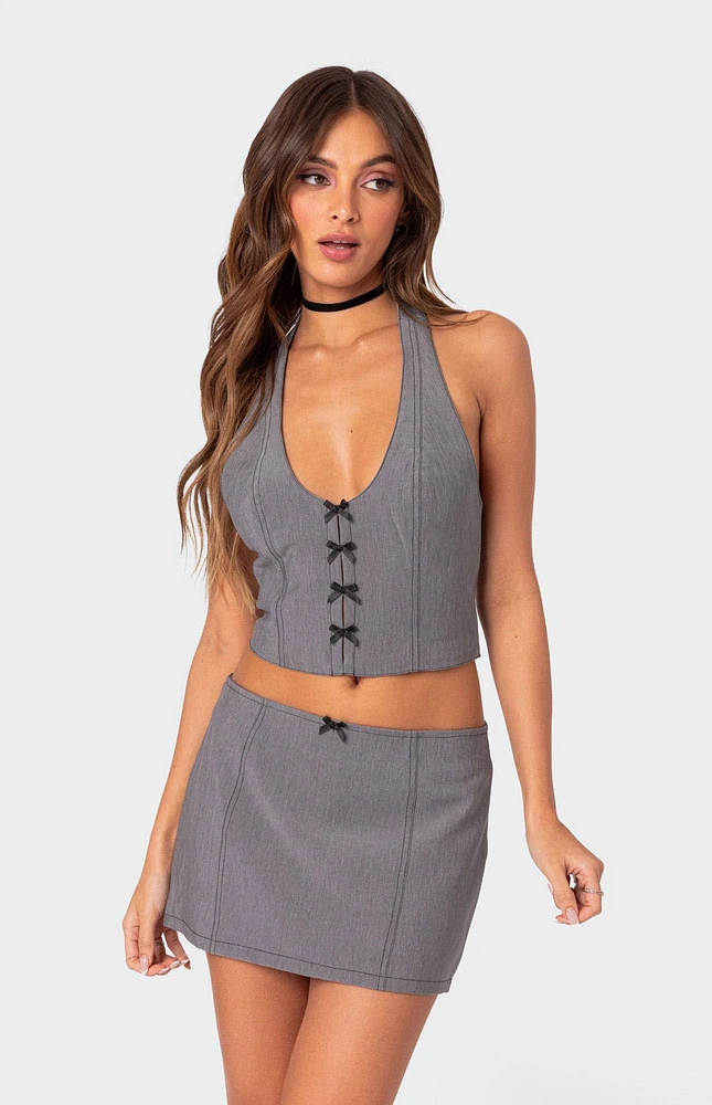 Take a Bow Halter Top