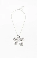 LA Hearts Mega Metal Flower Pendant Necklace