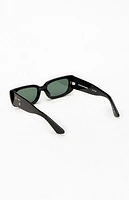 Colour Range Black Y2K Skinny Square Sunglasses