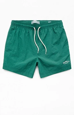 Pacsun Green Collegiate 4.5" Swim Trunks