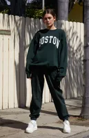 John Galt Green Erica Boston Crew Neck Sweatshirt