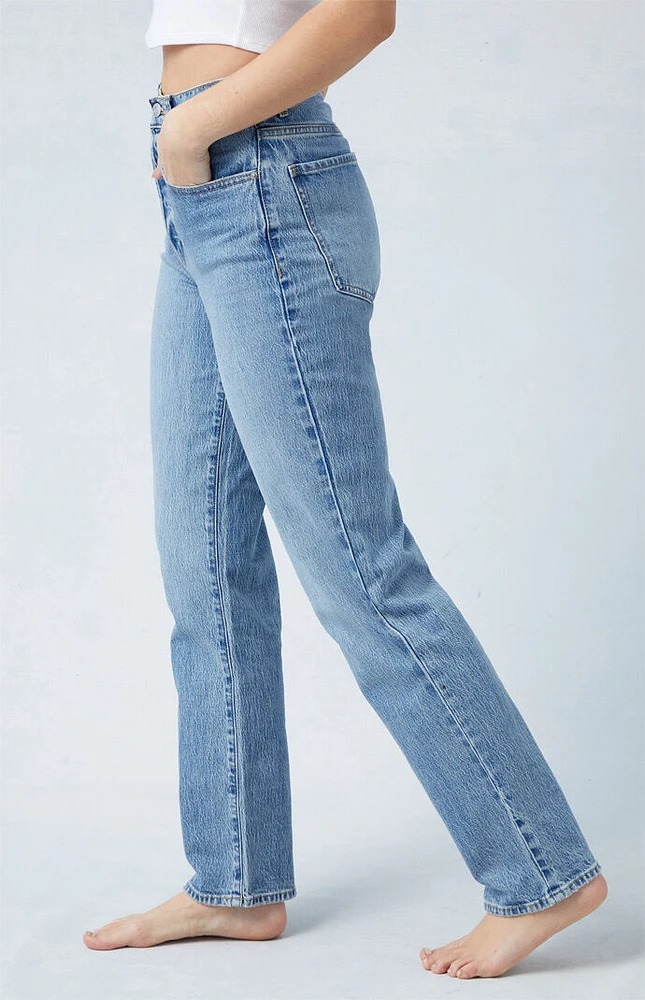 PacSun Stretch Medium Indigo Dad Jeans