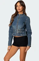 Edikted Double Buckle Denim Jacket