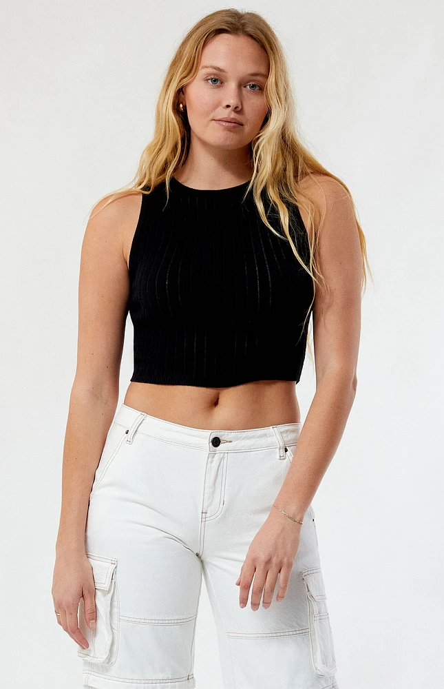 LA Hearts Phoebe Knit High Neck Tank Top