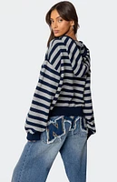 Edikted Striped Hooded Knit Sweater